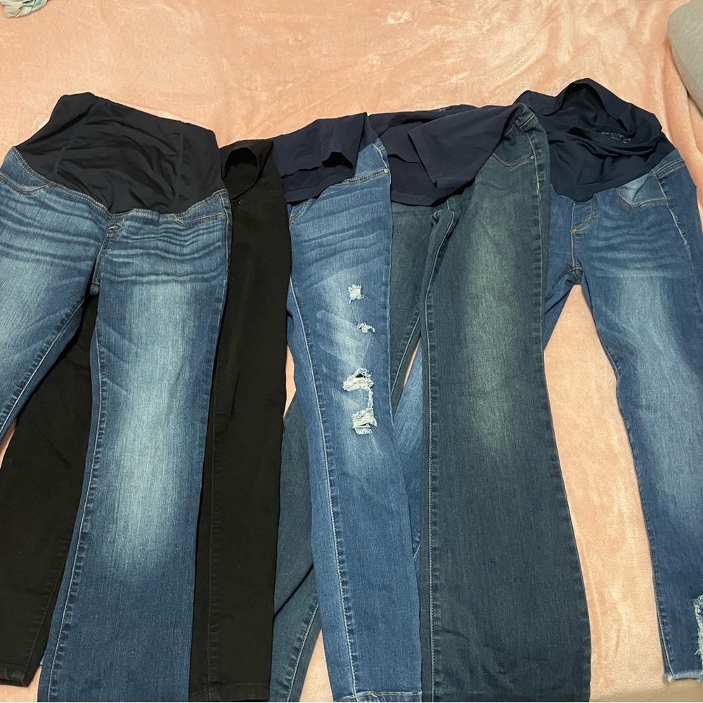 Lot of 5 Maternity Jeans